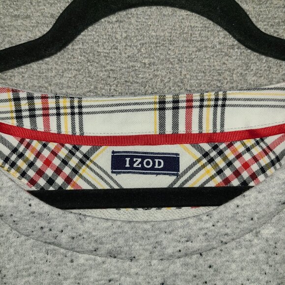 IZOD Tie Front 2-fer Grey Sweatshirt Womens Size XL - Picture 3 of 6